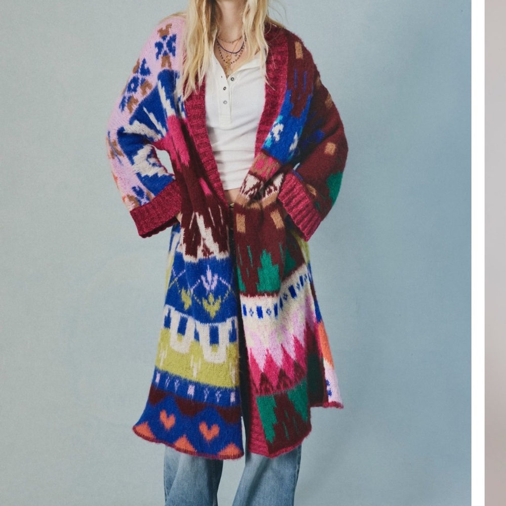 Free People Folk Song Maxi Cardi, XS - Picture 4 of 12